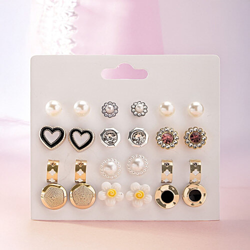Buy Karatcart Gold Silver Contemporary Studs Earrings Combo