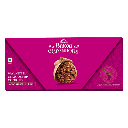 Buy Sunfeast Baked Creations Walnut & Chocochip Cookies Online at