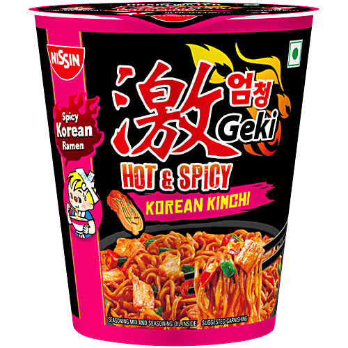 Buy Nissin Geki Hot & Spicy Korean Kimchi Flavour Instant Noodles