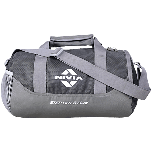 Nivia Beast Polyester Gym Bag 4, Grey, pc - Main Image