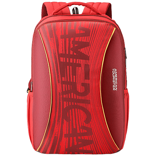 American Tourister Twing Polyester Backpack 27 L, Red, pc