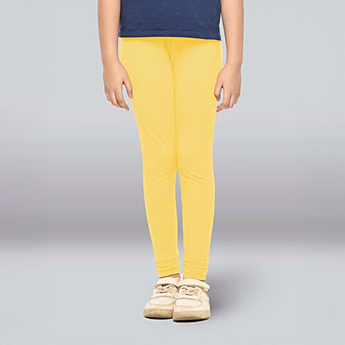 Buy Lyra Kids Yellow Skinny Fit Leggings Online at Best Price of