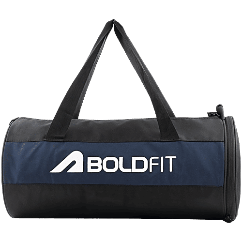 Boldfit Duffle Gym Bag With Separate Shoe Compartment, Black, pc