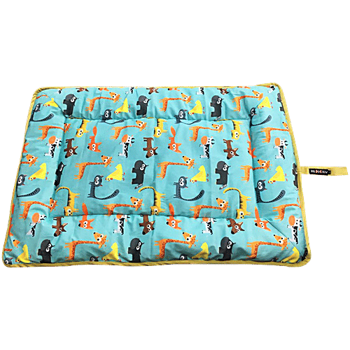 Woof Woof Bull Terrier Pattern Print Floor Mat