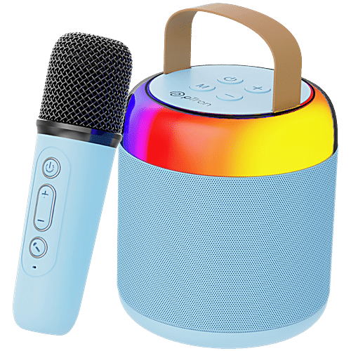 pTron Fusion Bliss 16W Bluetooth Speaker With Wireless Mic, RGB Lights, 6H  Playtime, BT Blue, pc