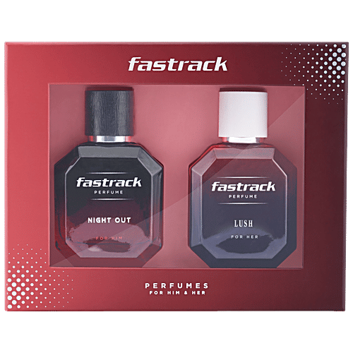 Fastrack Perfume Gift Pack Night Out For Him Lush For Her, 100 ml