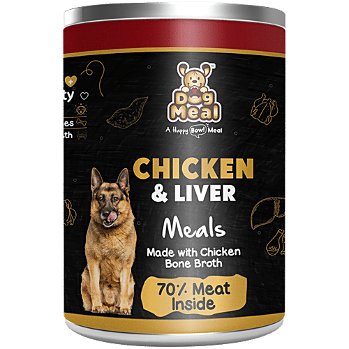 Buy Dog Meal Chicken & Liver Meals Wet Adult Dog Food - All Breeds ...