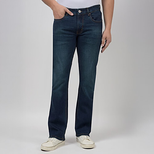 Buy Numero Uno Dark Blue Boot Cut Sustainable Jeans RP77 Online at