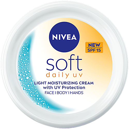 Nivea Soft Daily UV Light Moisturising Cream With SPF 15, 50 ml