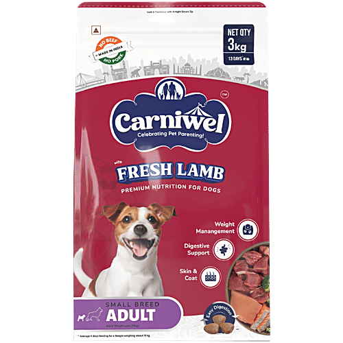 Buy Carniwel Fresh Lamb Adult Dry Dog Food - Small Breed Online at
