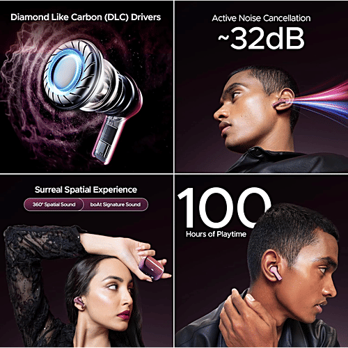 boAt Nirvana Space TWS Earbuds (Pink Punch)