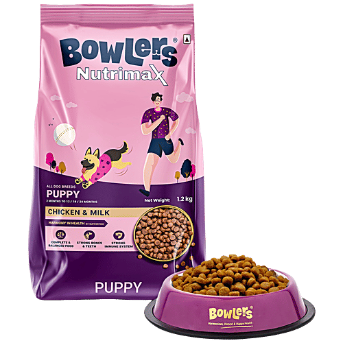 Buy Bowlers Nutrimax Chicken & Milk Dry Food For Puppy Online at Best ...