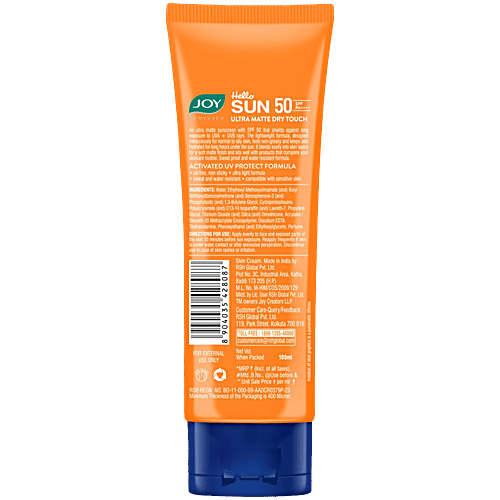 Joy Revivify Ultra Matte Dry Touch Spf 50 Sunscreen 100Ml