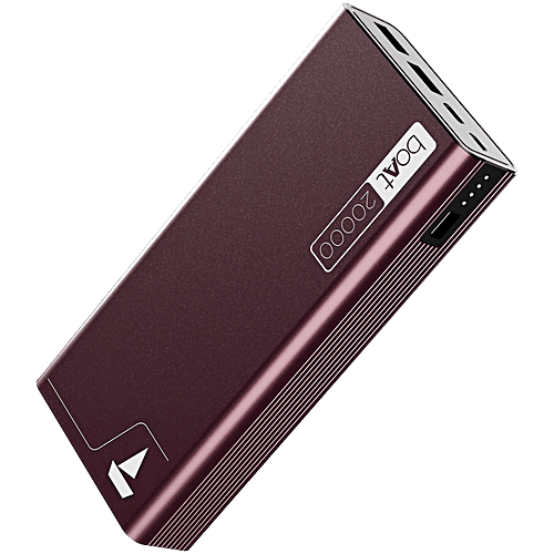 boAt Energyshroom PB400 20000mAh Power Bank w/ Built-In 12-layer Smart IC  protection Fast Charging Burgundy, pc