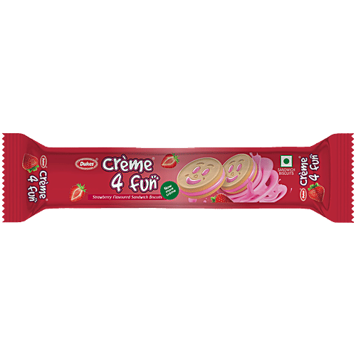 DUKES CREAM 4 FUN STRAWBERRY FLAVOURED 145G.