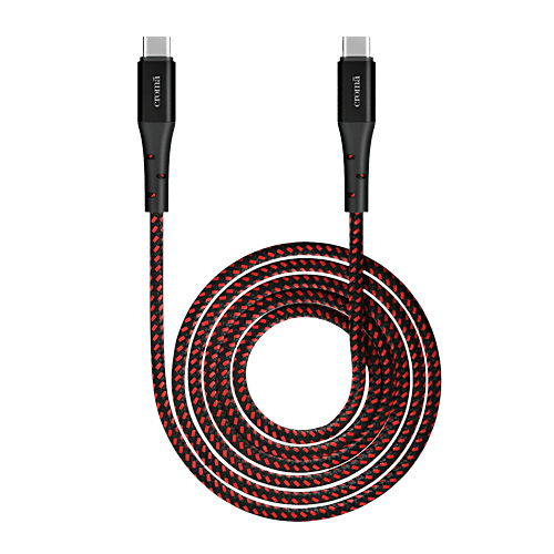 Buy Croma Type C To Type C Meter Cable Apple Compatible, Red