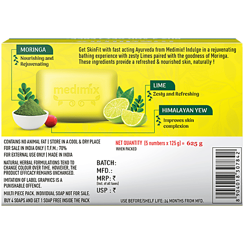 Medimix Ayurvedic Lime Mrnga Sp 125G*5 Cbd