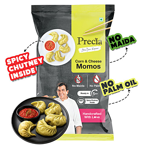 Buy Precia Zero Maida Corn & Cheese Momos By Sanjeev Kapoor Online