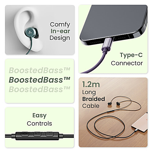 Ambrane Stringz 38C Wired Earphones (Green)