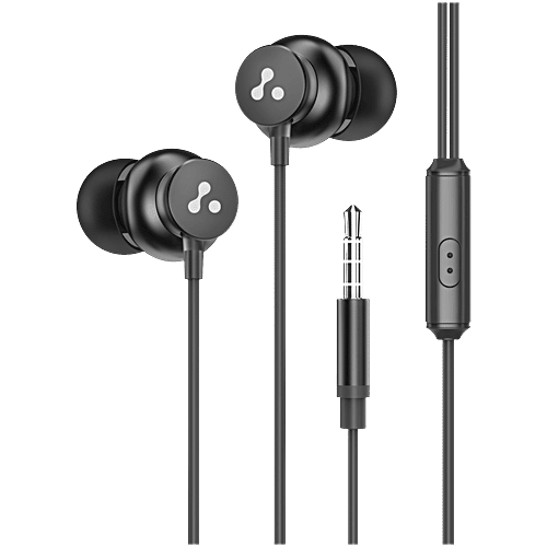 Buy Ambrane Stringz 38 Black mm Wired Earphones With Mic - Main Image