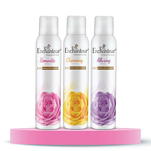 Enchanteur Perfumed Deo Spray Romantic, Charming, Alluring, 450 ml