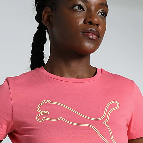 Buy Puma Sun Kissed Coral Cotton Regular Fit Logo Printed T-Shirt Online at  Best Price of Rs 1299 - bigbasket