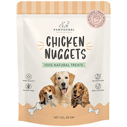 Pawpourri Chicken Nuggets Dog Treat 100% Natural, 80 g