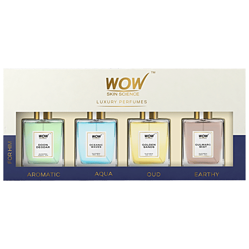 Wow Skin Science Luxury Perfumes For Men Aromatic, Aqua, Oud Earthy  Fragrances, 80 ml