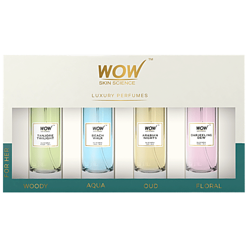 Wow Skin Science Luxury Perfumes For Women Woody, Aqua, Oud Floral, 80  ml