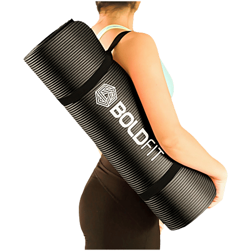 Boldfit Extra Thick Anti-Slip NBR Yoga Mat With Strap For Workout Fitness  Unisex, pc