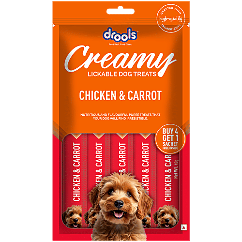 Drools Chicken Carrot Creamy Lickable Dog Treats, 75 g
