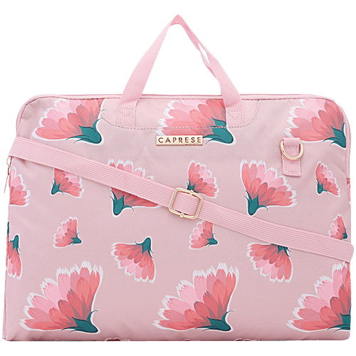 Buy Caprese Barbara Laptop Bag - Large (E), Blush Online at Best