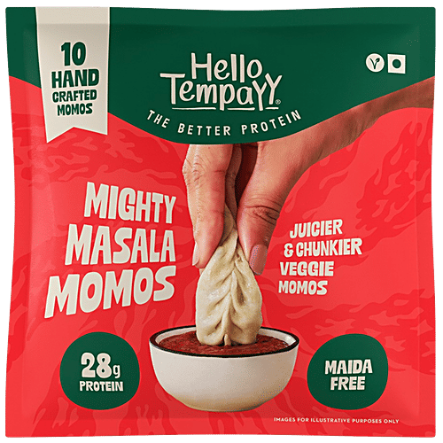 Buy Hello Tempayy Mighty Masala High Protein Veg Momos, Zero Maida