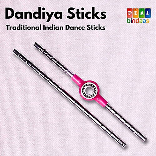 Buy DealBindaas Big Steel Aata PVC Bearing Dandiya Sticks