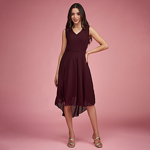 blue metallic mini dress Jessica Angel 2339 Pleated Short Cocktail or no bra cinched Eid Drop 2 - color:rust