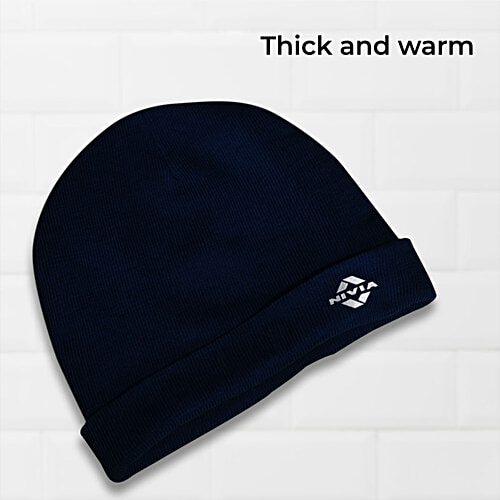 Buy Nivia Cotton Beanie & Skull Cap - Navy Online at Best Price of