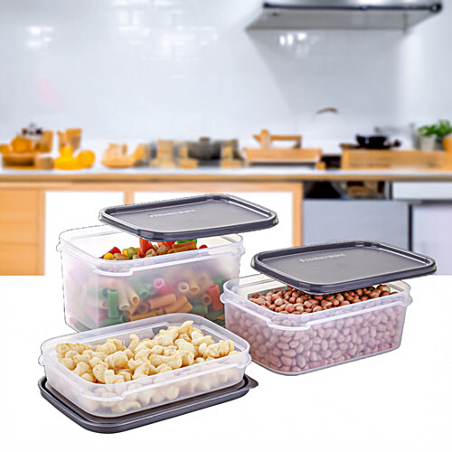 Buy Joyo Fresherware Rectangle Containers - Grey Online at Best