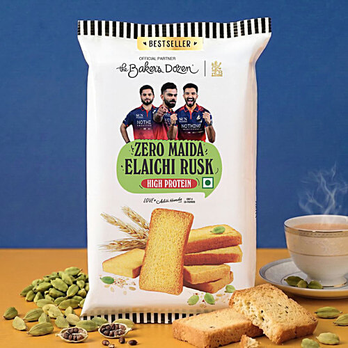 Buy The Baker's Dozen Zero Maida Elaichi Rusk Online at Best Price
