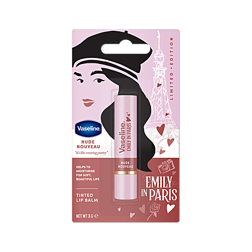 Pack VASELINE X EMILY IN PARIS - 3 Baumes à Lèvres Teintés (Nude Nouveau, Parisian Pink, Rouge Romance) - Neuf