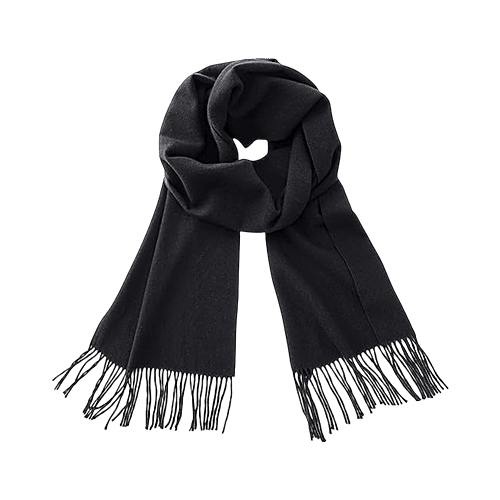 Buy Pearlfiesta Solid Woollen Muffler/Scarf - Black Online at Best
