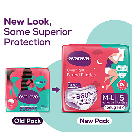 Evereve Period Panties M-L 5Pcs (Buy 1 Get 1)