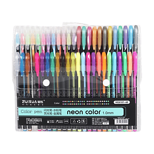 Buy Chrome Neon Colour Gel Pen Set - Fluorescent, Metallic