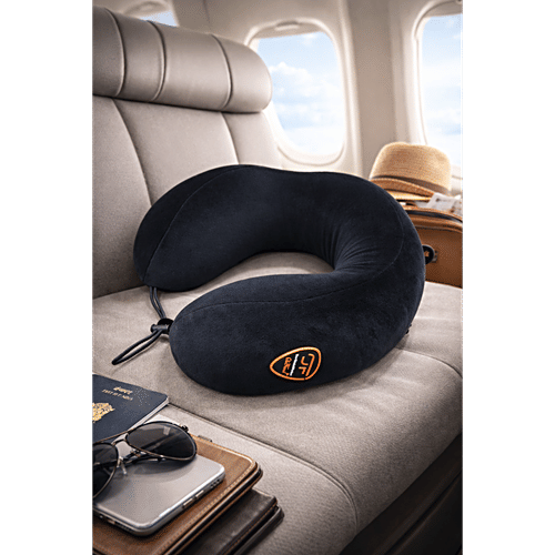 Buy Oh Furn! Memory Foam Travel Pillow For Neck - Black Online at