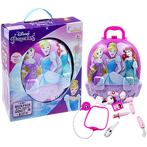 Buy Kriiddaank Disney Princess 2-In-1 Backpack With Trolley Doctor