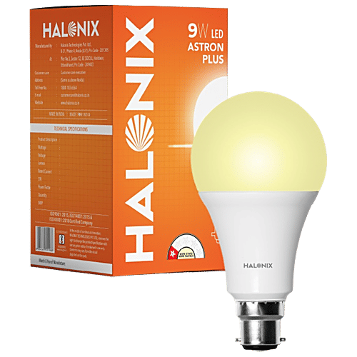 Buy Halonix Astron Plus B22 LED Bulb - 9W, Warm White Online at Best ...