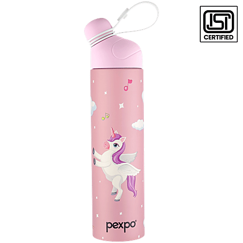 Buy Go24 Pico 500 Unicorn Design Stainless Steel Insulated Water Bottle ...