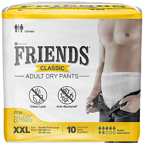 Buy Friends Classic Disposable Adult Dry Pants, XXL Online at Best ...