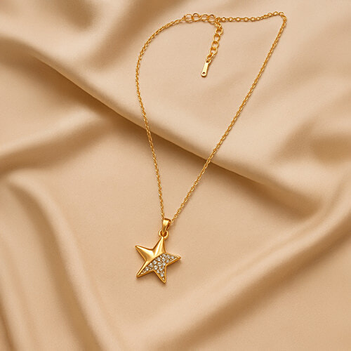 Buy Jewelz Starbeam Minimal Pendant Necklace - Gold Online at Best