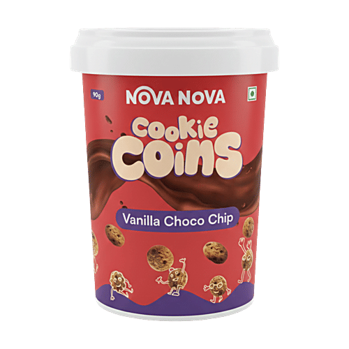 Buy Nova Nova Vanilla Choco Chip Cookie Coins Online at Best Price