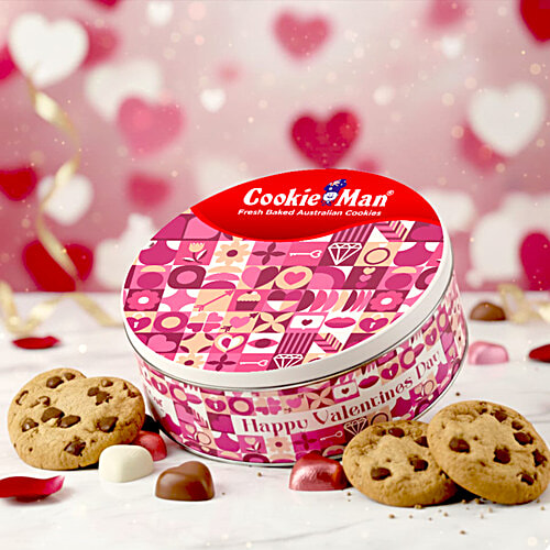 Buy CookieMan Valentine Heart Shaped Choco Chip Cookies Online at